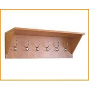 Вешалка ЛДСП на 6 крючков с полкой под головные уборы