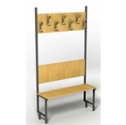 Вешалка-лавка пристенная на 7 крючков